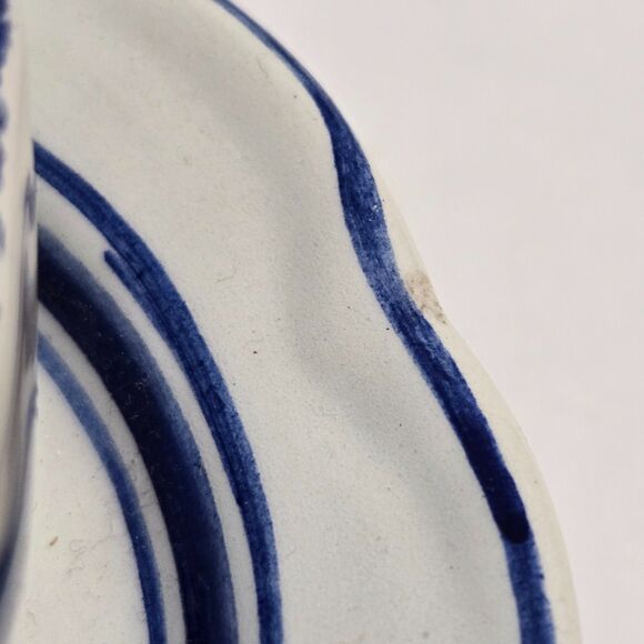 Set of 2 Tiffany & Co. Portugal Egg Cup Blue Polka Dot Chicken Hen hand painted - Picture 5 of 7